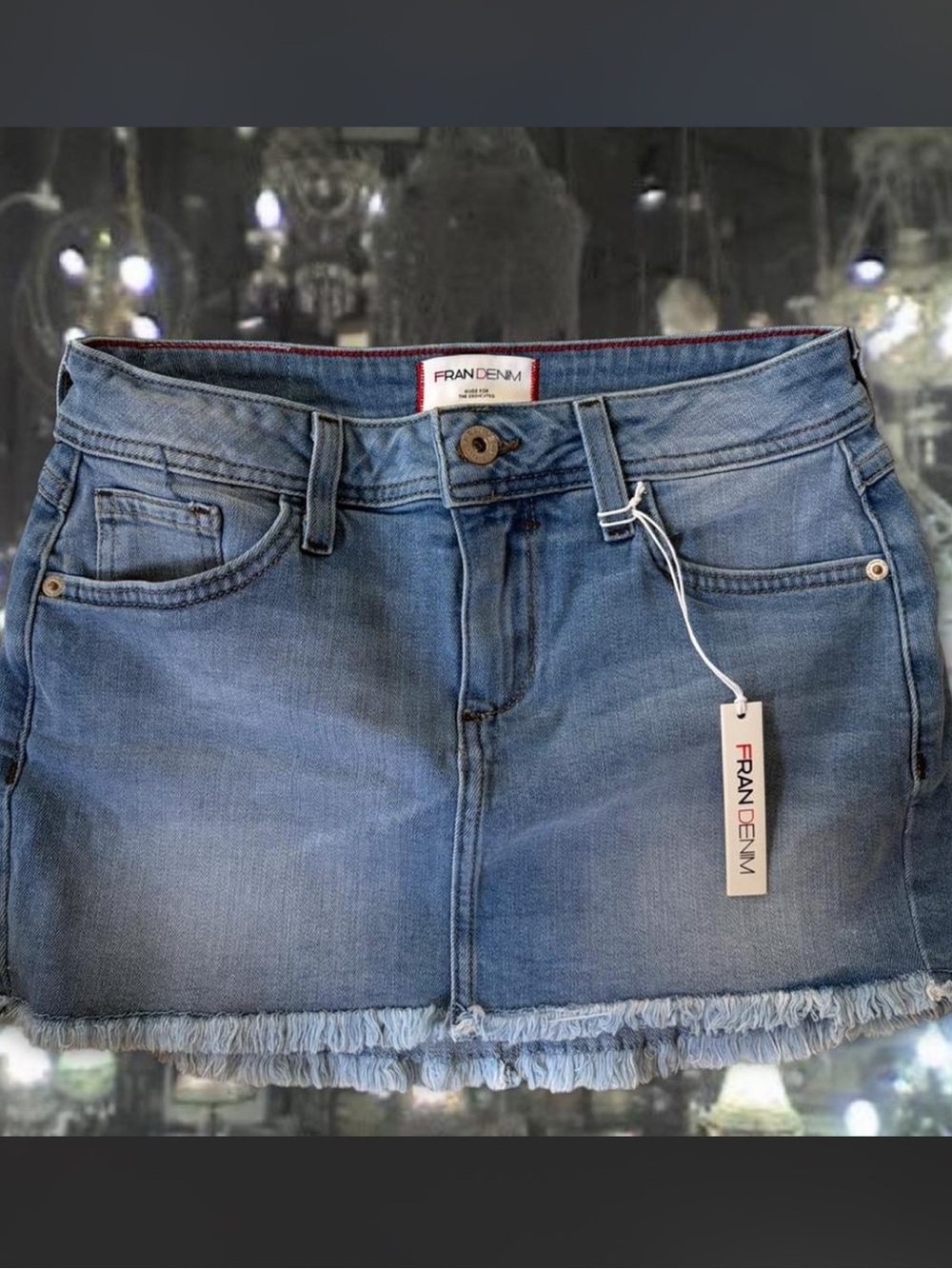 NWT Fran Denim "Olivia" Athletic Fit mini skirt Size S